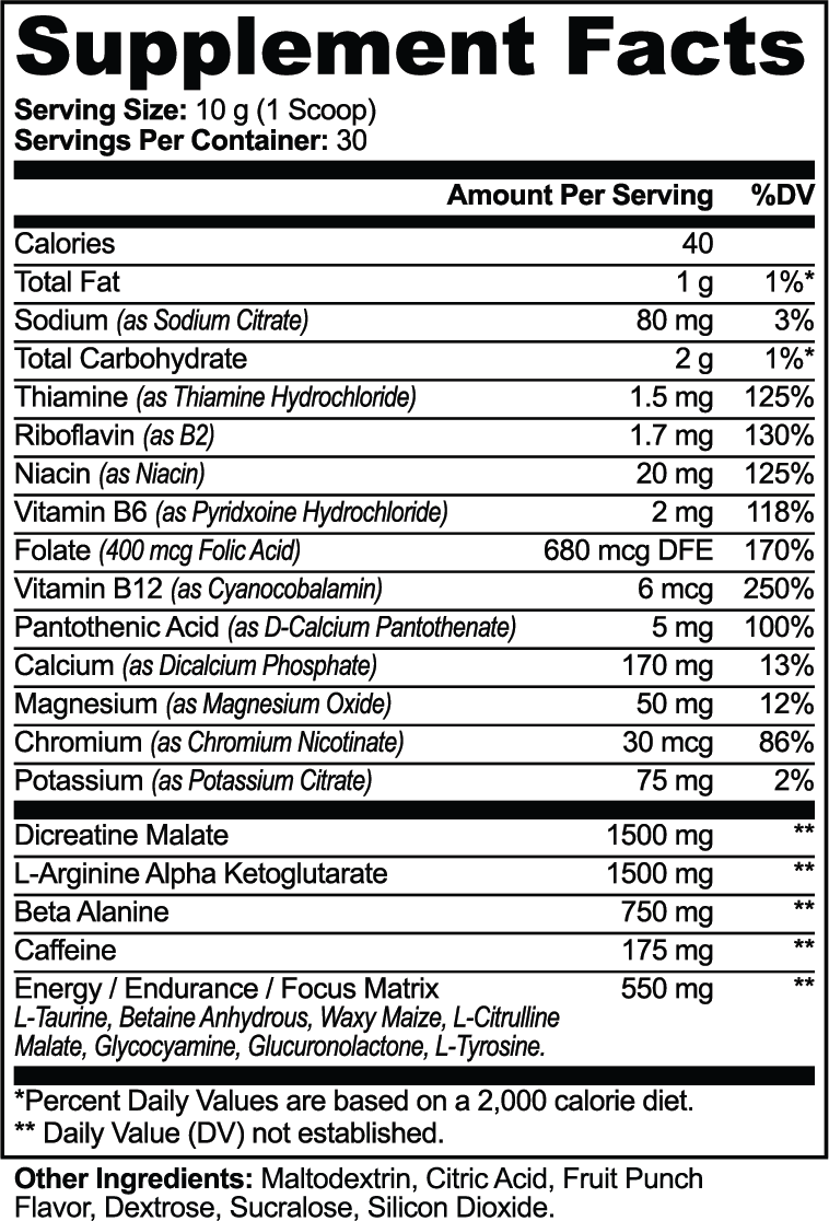 Peak Output Pre-Workout (Fruit Punch)