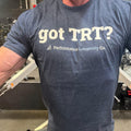 got TRT? tee, midnight navy, print detail